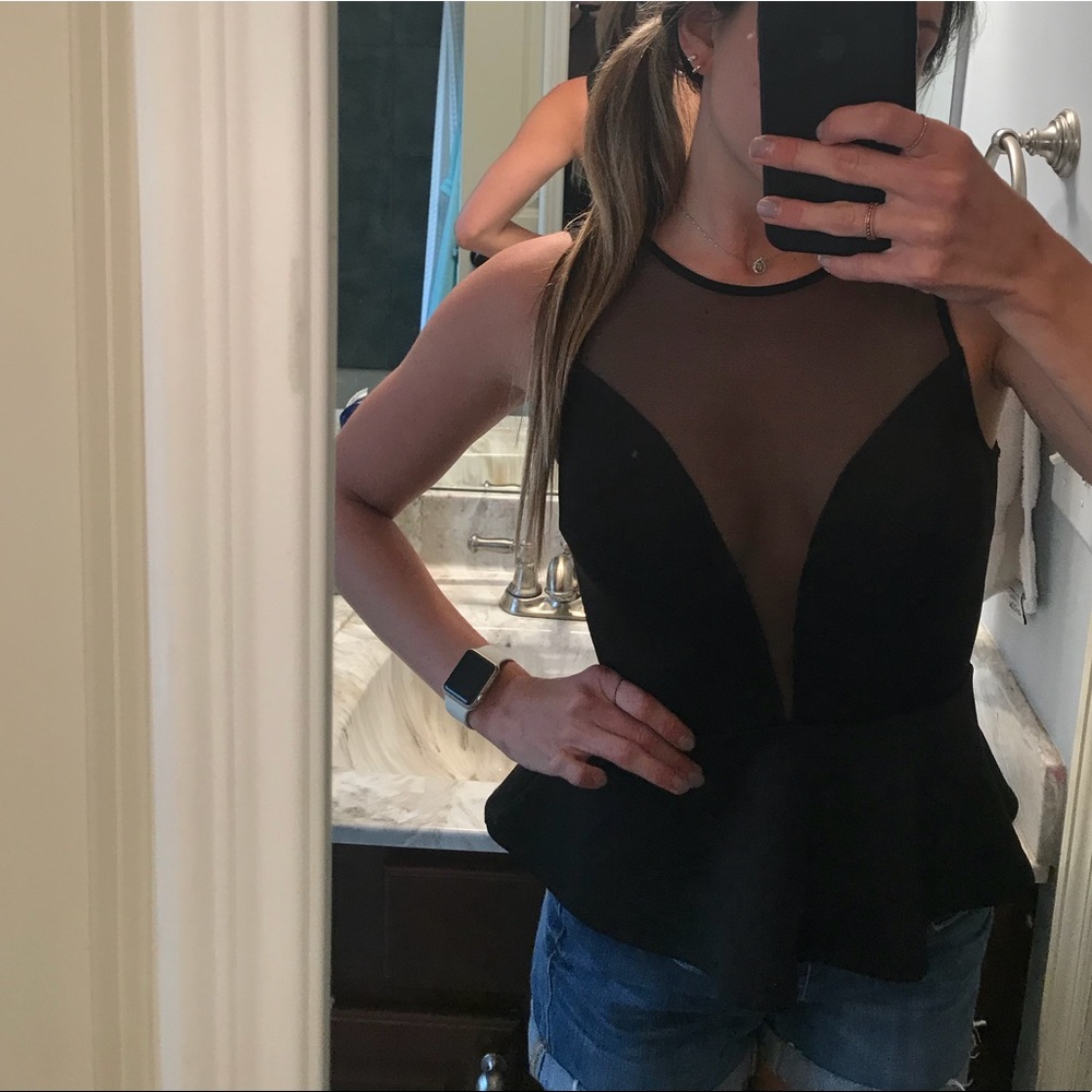 Forever 21 mesh v-neck tank